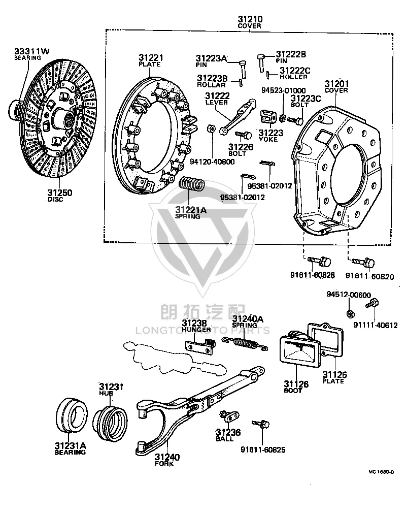 Input Shaft Bearing 90363-15004 for Toyota Dyna