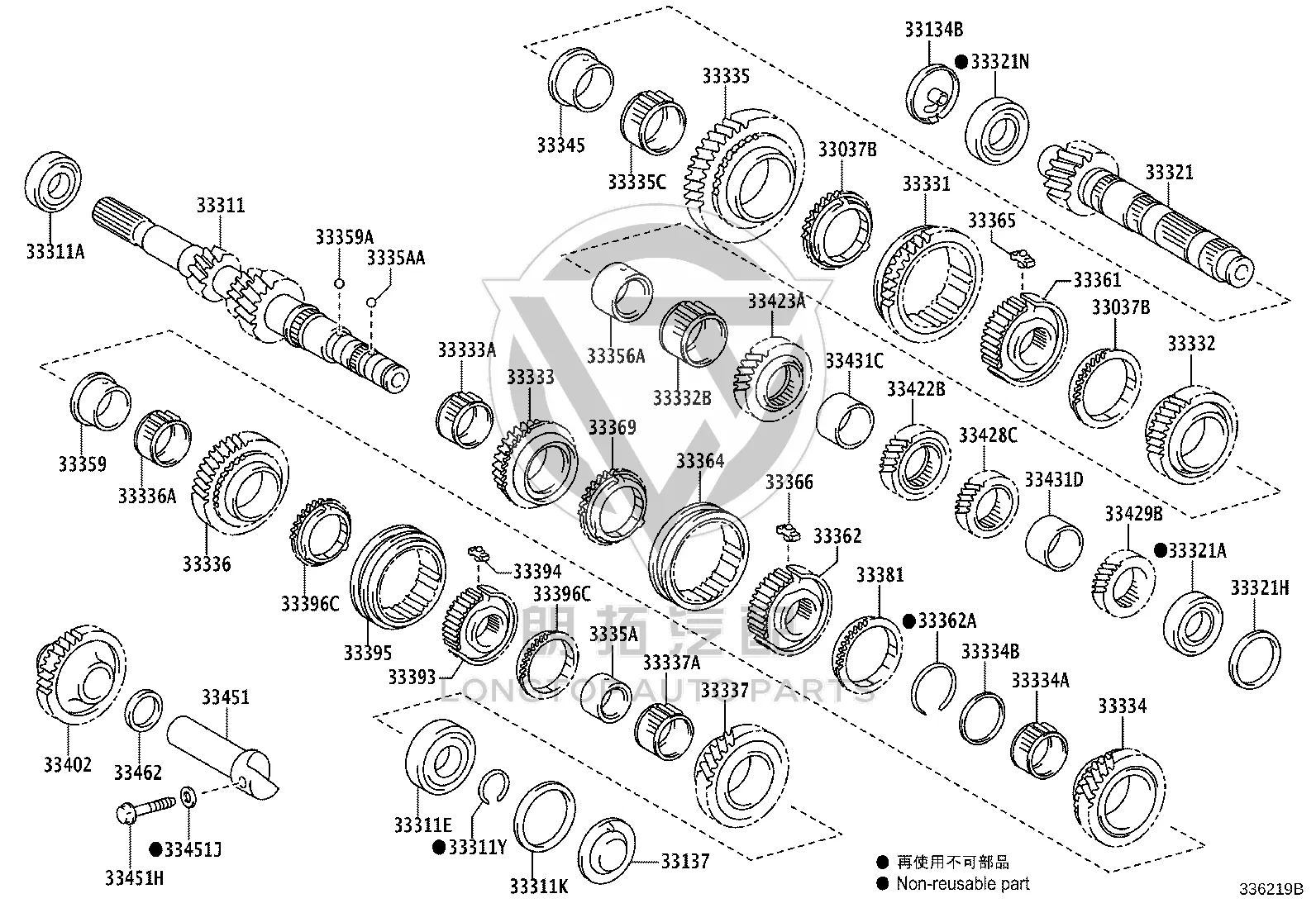 Input Shaft Bearing 90363-25081 for Toyota Auris