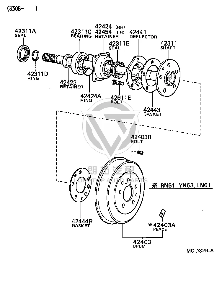 Rear Right Wheel Bearing 90363-40020 for Toyota 4RUNNER