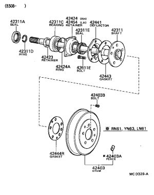 Rear Right Wheel Bearing 90363-40020 for Toyota 4RUNNER