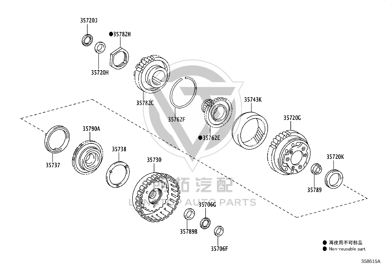 Needle Roller Bearing 90374-18004 for Toyota Corolla