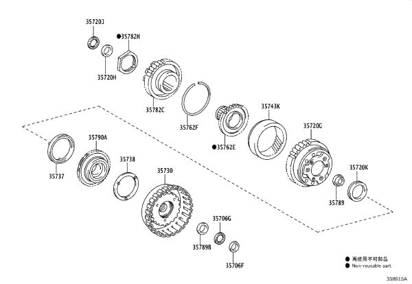 Needle Roller Bearing 90374-18004 for Toyota Corolla