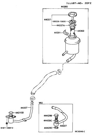 Power Steering Suction Fitting 90405-16014 for Toyota DYNA