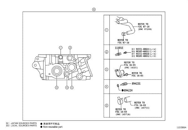 Water Temperature Sensor Gasket 90430-12005 for Toyota 4RUNNER