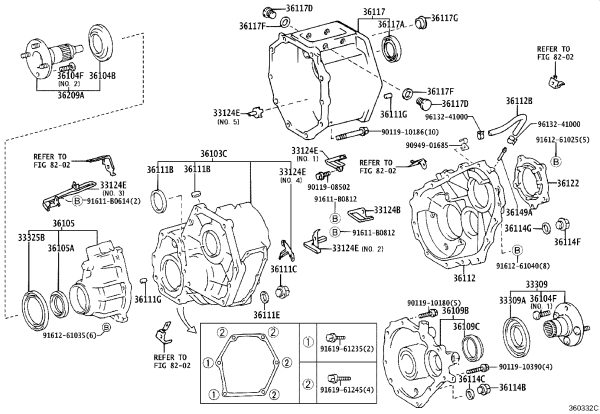 Hose No.1 for Rear Transfer Case 90447-08171 for Toyota Land Cruiser