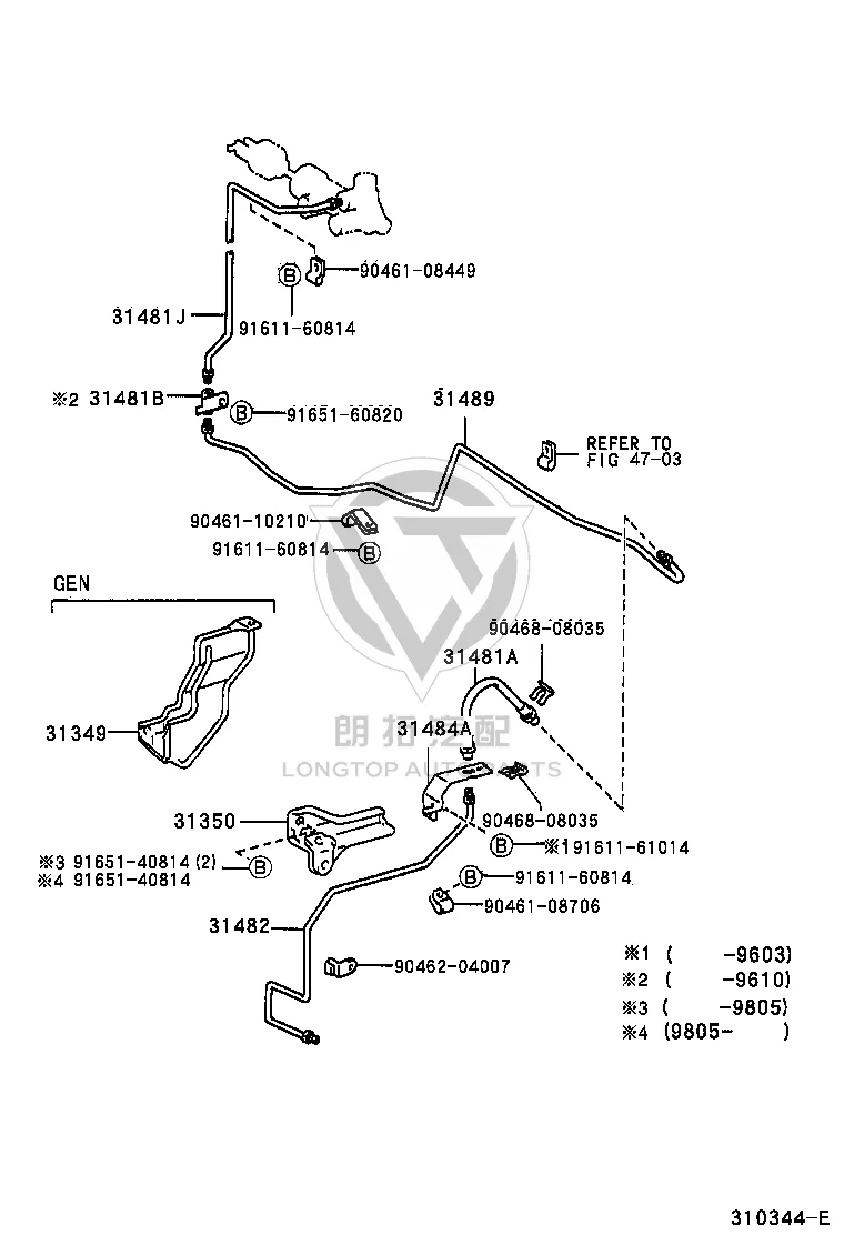 Clamp 90461-08706 for Toyota Dyna 100, Dyna 150 & Land Cruiser 100