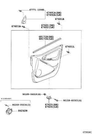 Snap Fastener 90467-06017 for Toyota Vios
