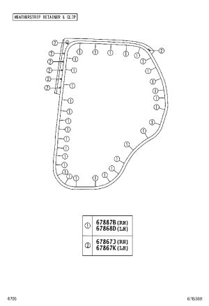 Snap Fastener 90467-06084 for Toyota AGYA