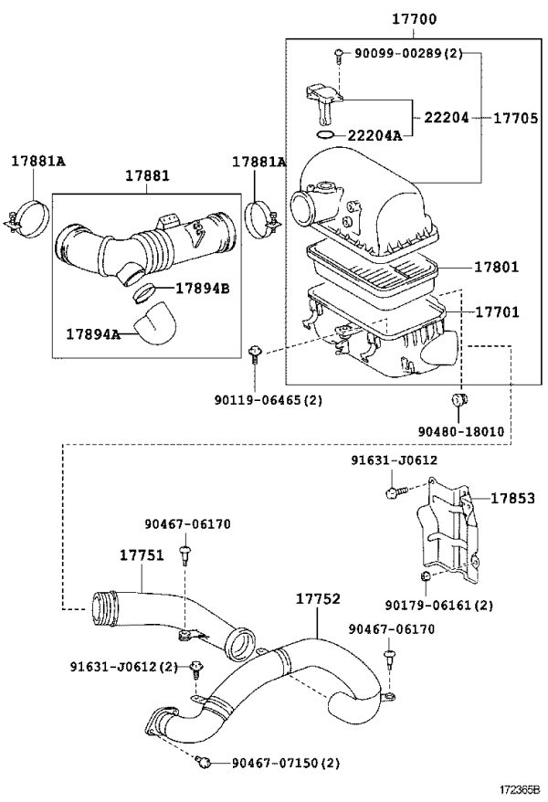 Snap fastener 90467-06170 for Toyota CORONA