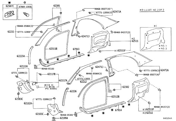 Snap Fastener 90467-07222 for Toyota Dyna