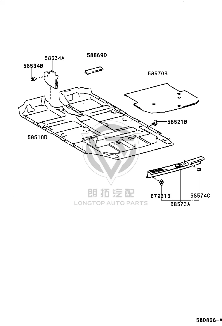 Snap fastener 90467-07121B1 for Toyota Gaia