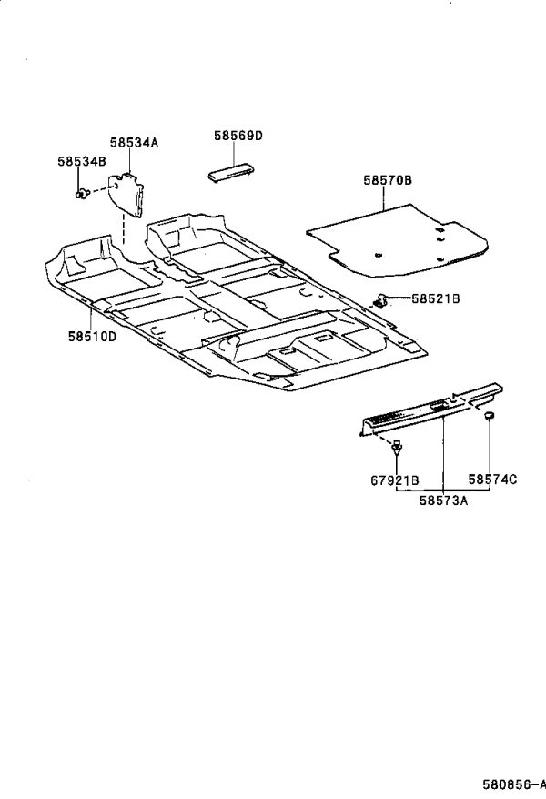 Snap fastener 90467-07121B1 for Toyota Gaia