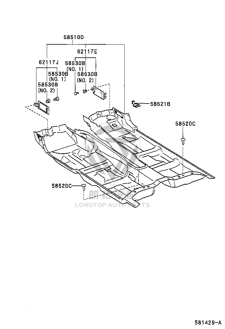Snap Fastener 90467-08031B3 for Toyota Celsior