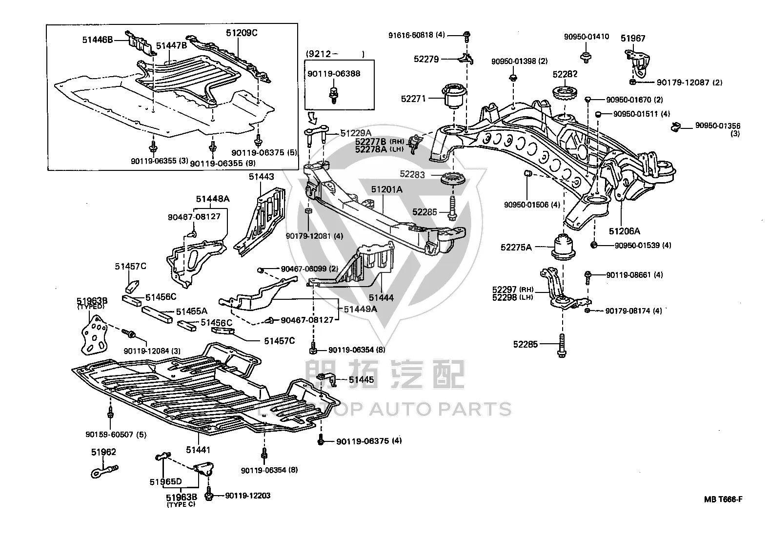 Clip 90467-08127 for Lexus LS400