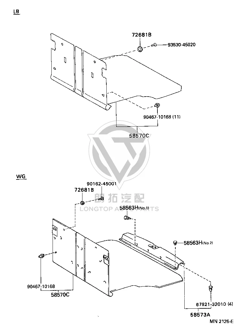 Snap Fastener 90467-08144 for Toyota CORONA