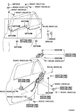Clip 90467-08199 for Toyota Land Cruiser 90 & Century