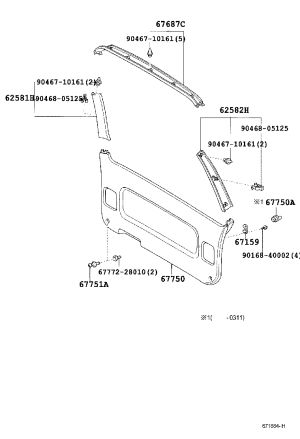 Snap Fastener 90467-08209B2 for Toyota Previa