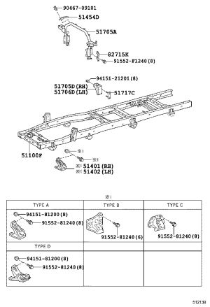 Bumper Cover Retainer 90467-09101 for Toyota 4RUNNER, Dyna & Avalon