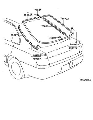 Tail Lamp Assembly Clip 90467-09115 for Toyota Corona, Townace & Yaris