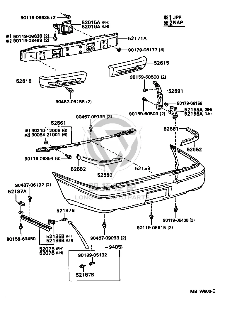 Retainer Clip 90467-09139 for Toyota Corona, Corona SED & Corona WG