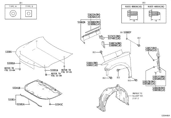 Snap Fastener 90467-09219 for Toyota Camry