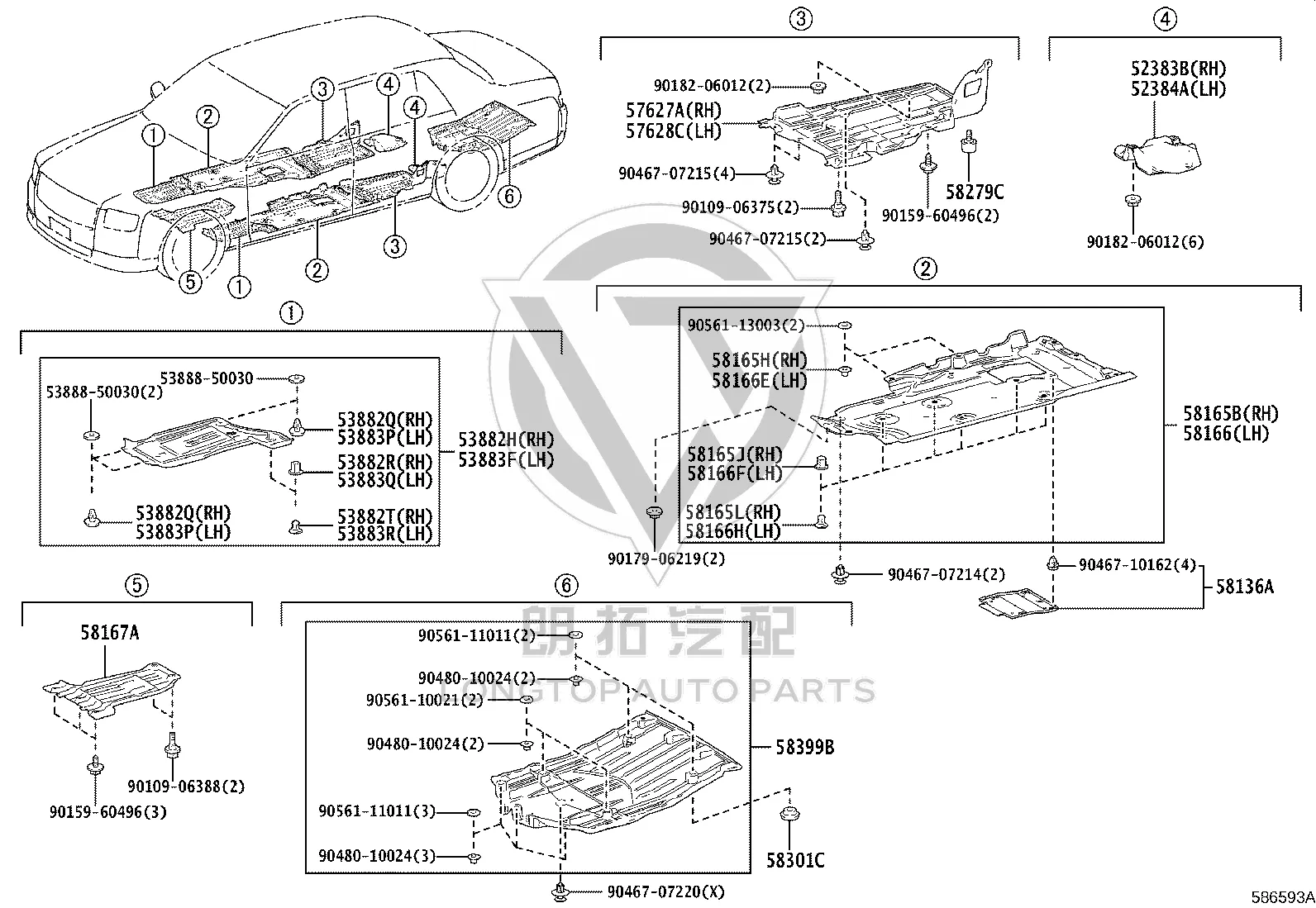 Snap Fastener 90467-10116 for Toyota CELSIOR