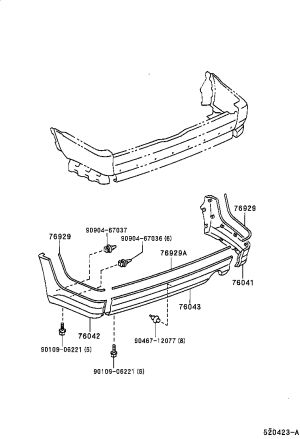 Clip 90467-12077 for Toyota Hilux Surf & GX470