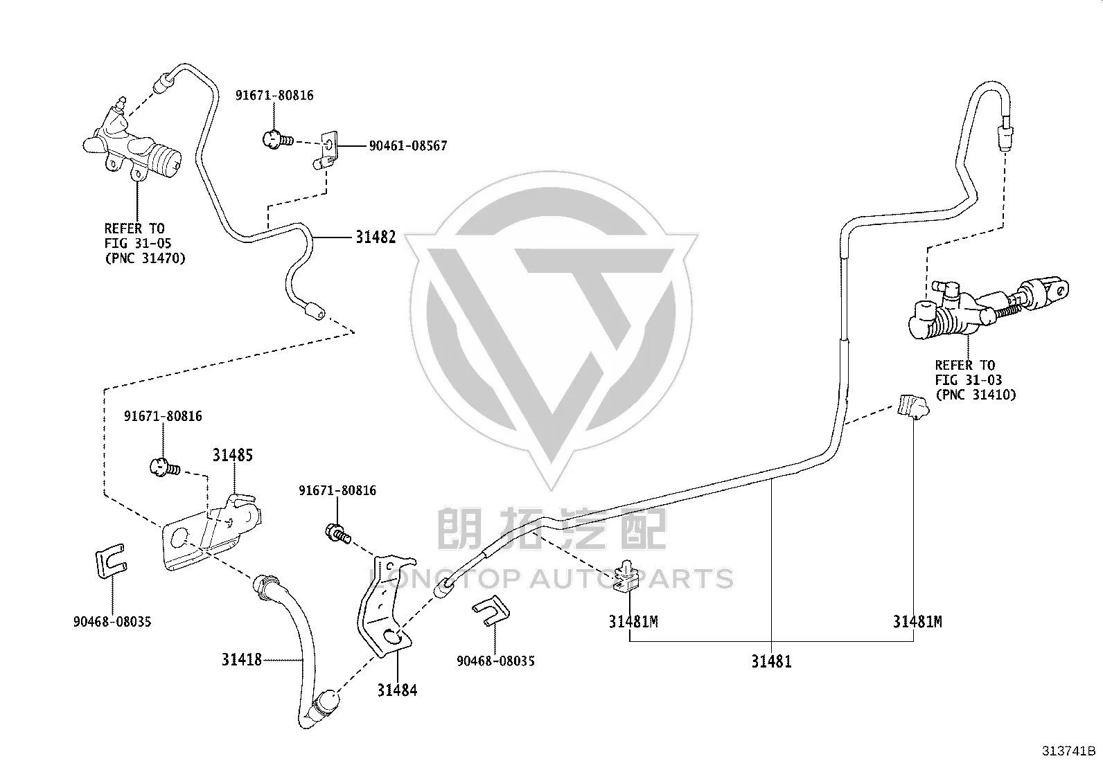 Pipe Clamp 90468-08035 for Toyota 4RUNNER