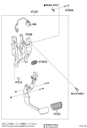 Brake Pedal Return Spring 90506-18083 for Toyota Sienna