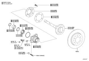 Snap Ring 90520-44038 for Toyota DYNA