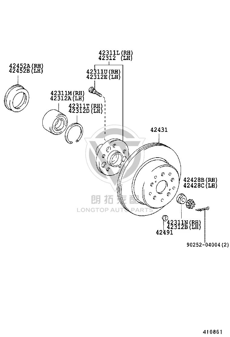 Retaining Ring 90520-77001 for Toyota Alphard