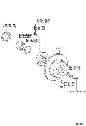 Retaining Ring 90520-77001 for Toyota Alphard