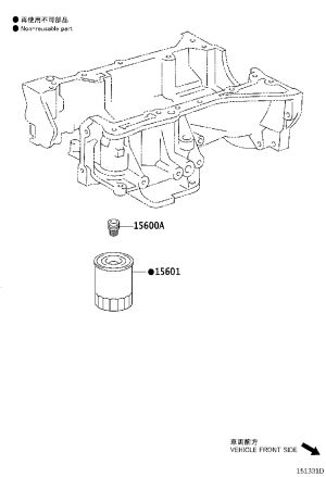 Oil Filter 90915-CA001 for Toyota ALPHARD