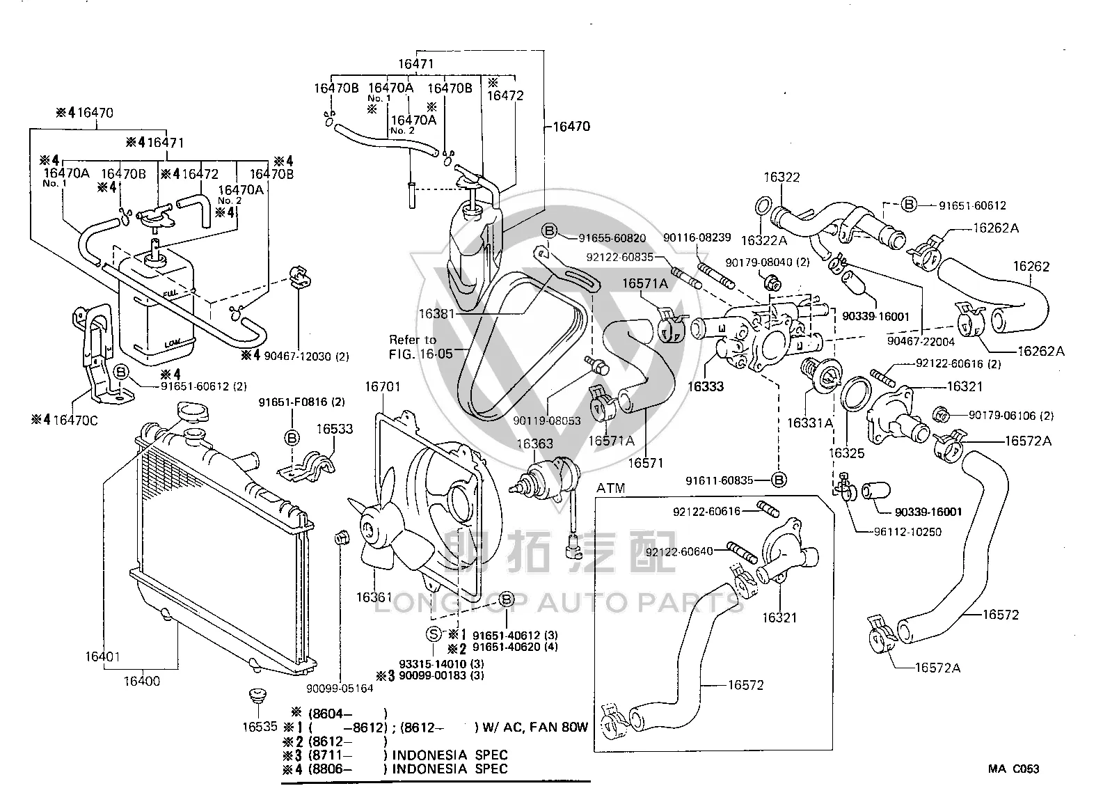 Thermostat 90916-03046 for Toyota CELICA