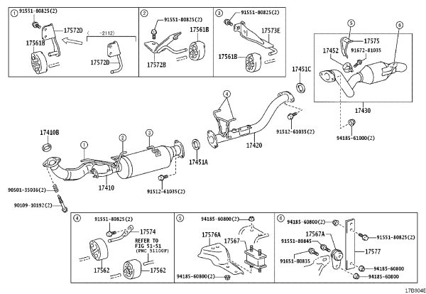 Exhaust Pipe (Center) 90917-06045 for Toyota ALPHARD