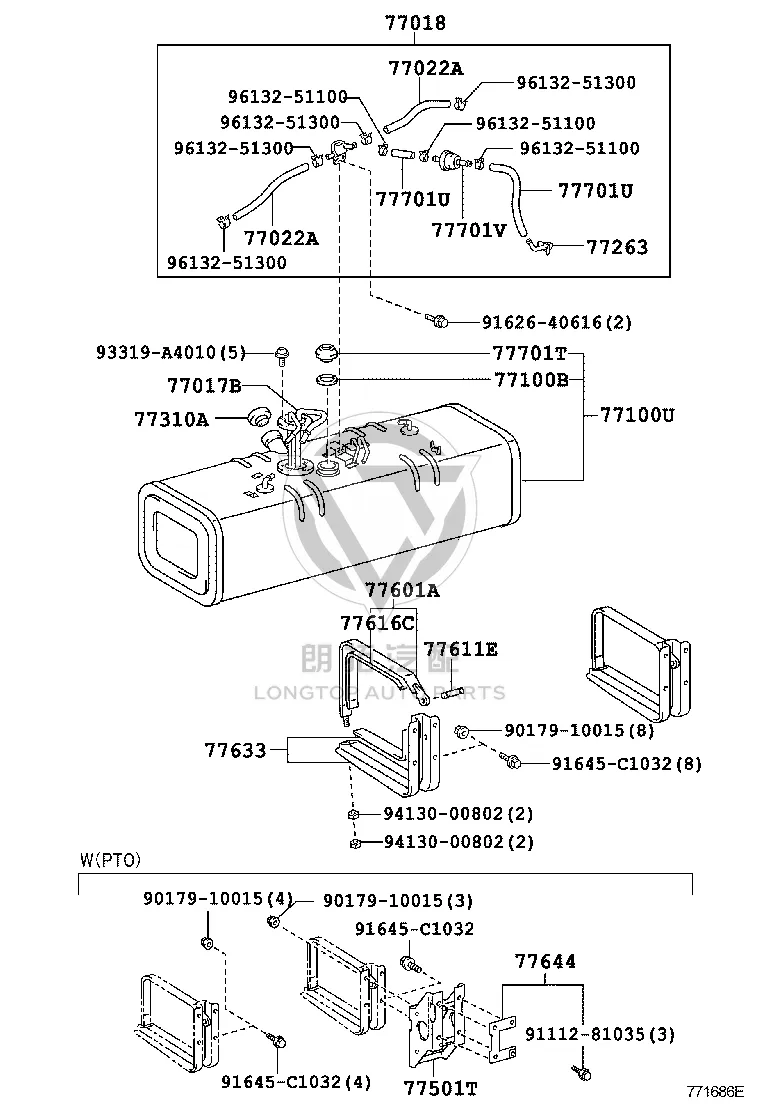 Check Valve (for Auxiliary Fuel Tank) 90917-10067 for Toyota 4RUNNER