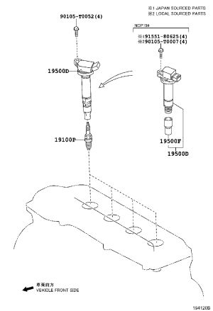 Spark Plug 90919-01240 for Toyota Alphard