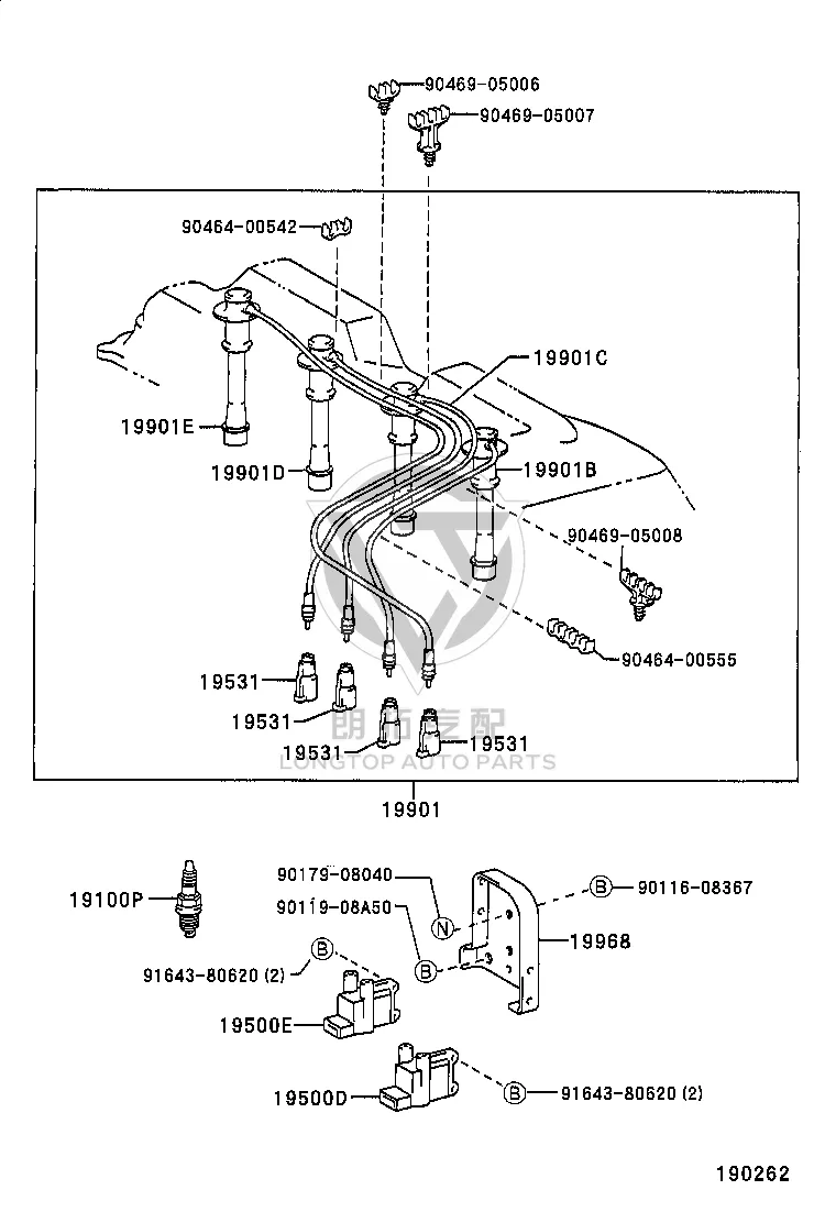 Spark Plug Wire 90919-22387 for Toyota 4RUNNER