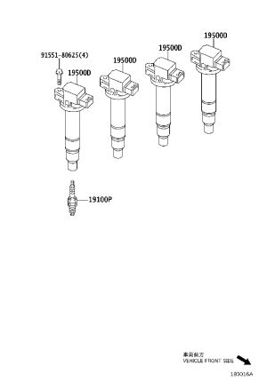 Spark plug 90919-T1009 for Toyota E'Z