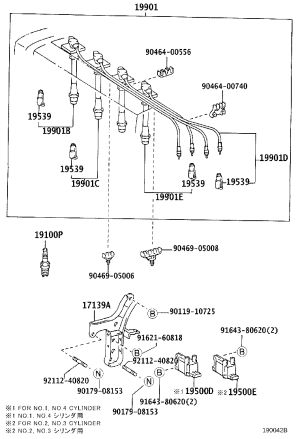 Ignition Coil (Right) 90919-02217 for Toyota 4RUNNER