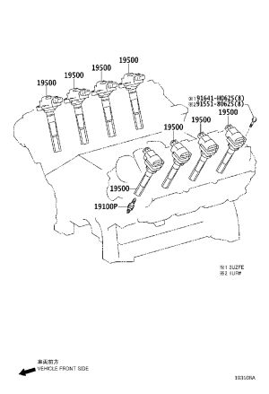 Ignition Coil 90919-02261 for Toyota Crown