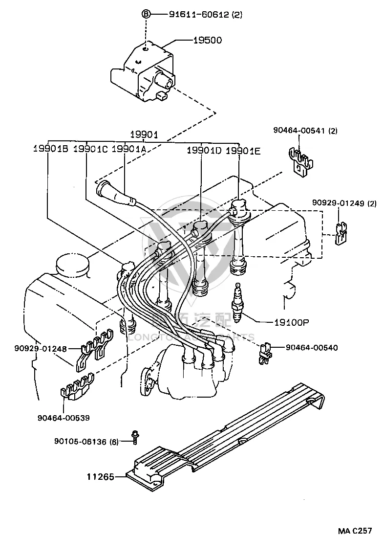 Spark Plug Resistor Cord 90919-13268 for Toyota Corolla