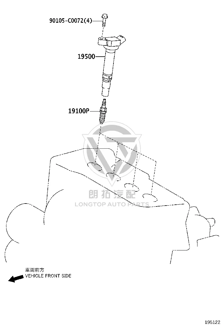 Spark plug 90919-01286 for Toyota CAMRY