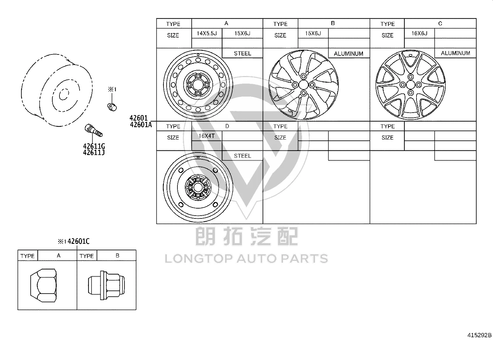 Wheel Nut 90942-01033 for Toyota ALPHARD