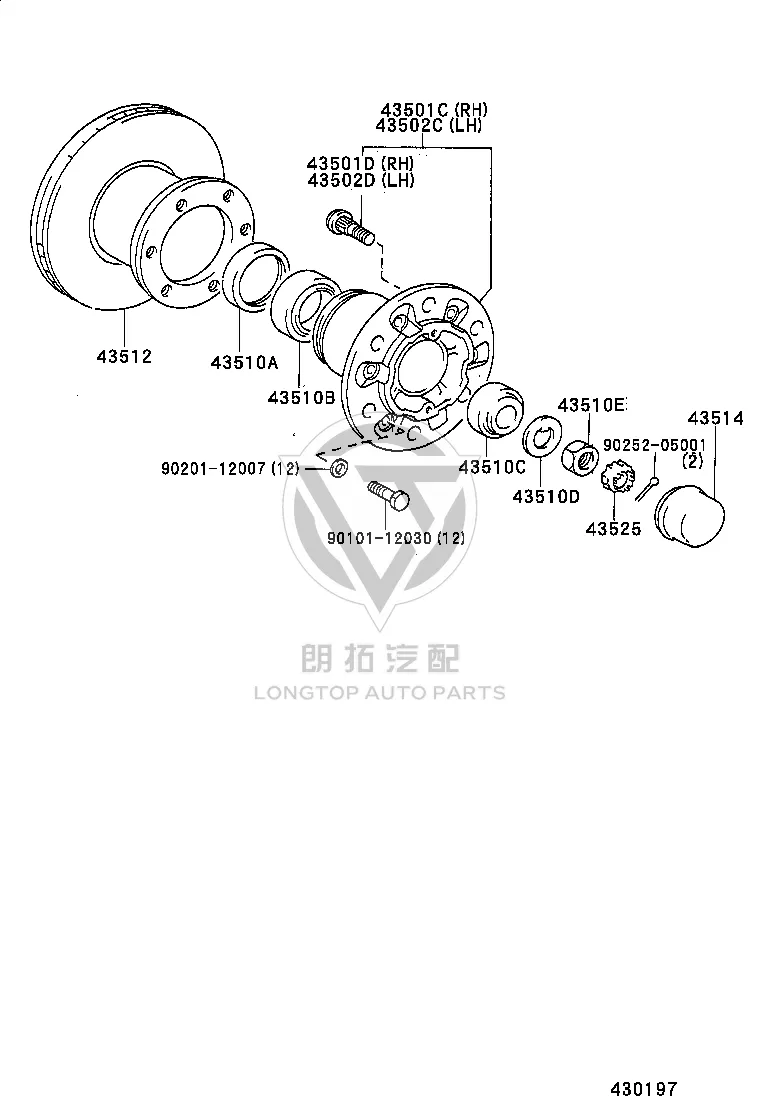 Cotter Pin 90252-05001 for Toyota Dyna 150, Dyna 200 & DYNA200