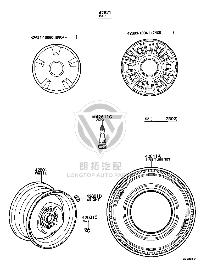 Wheel Balance Weight 90942-03027 for Toyota Blizzard