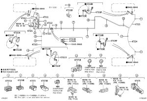 Front Right Brake Hose 90947-02D89 for Toyota MARK X