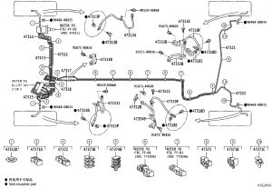 Rear Wheel Brake Hose (Left) 90947-02H70 for Toyota C-HR