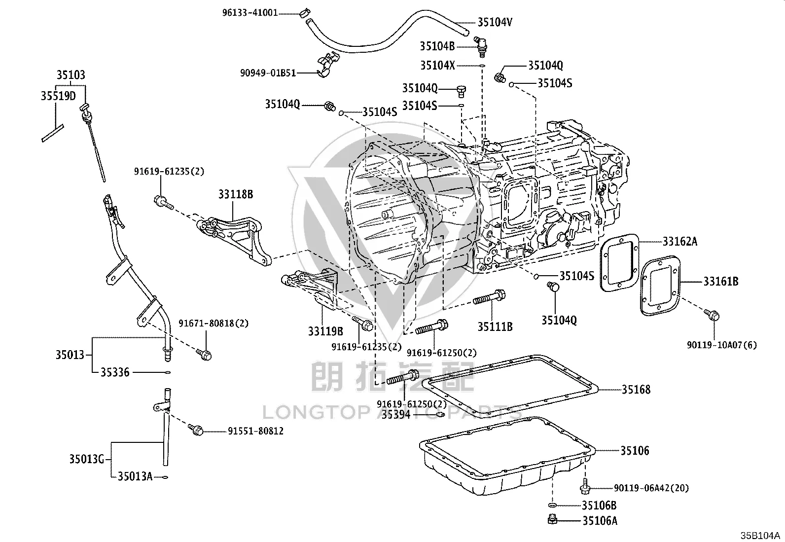 Clamp 90949-01B51 for Toyota Land Cruiser 100, Land Cruiser Prado & Coaster