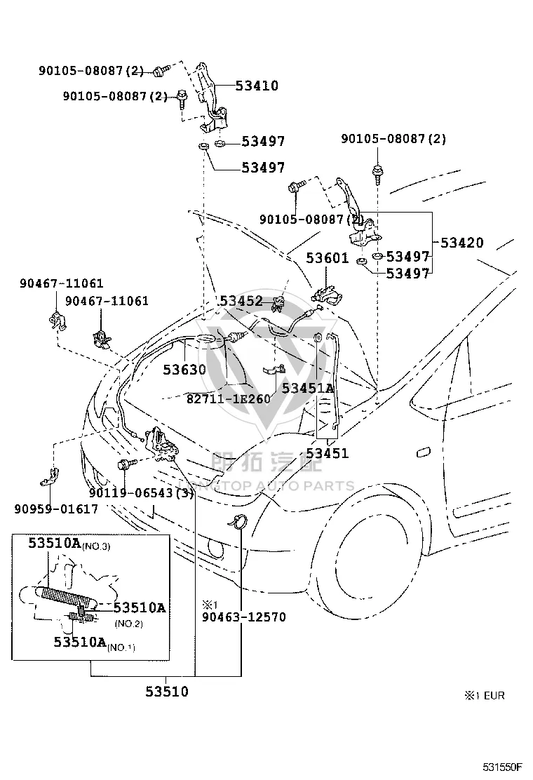 Wiring Harness Retainer Clip 90959-01617 for Toyota Camry
